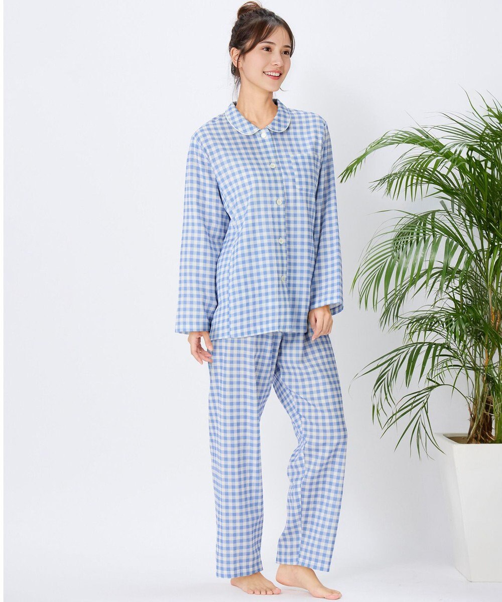 Wing パジャマ 綿100%(本体) 3Lまで対応 大きいサイズ 長袖 長ズボン レディース EP1003 ウイング／ワコール 