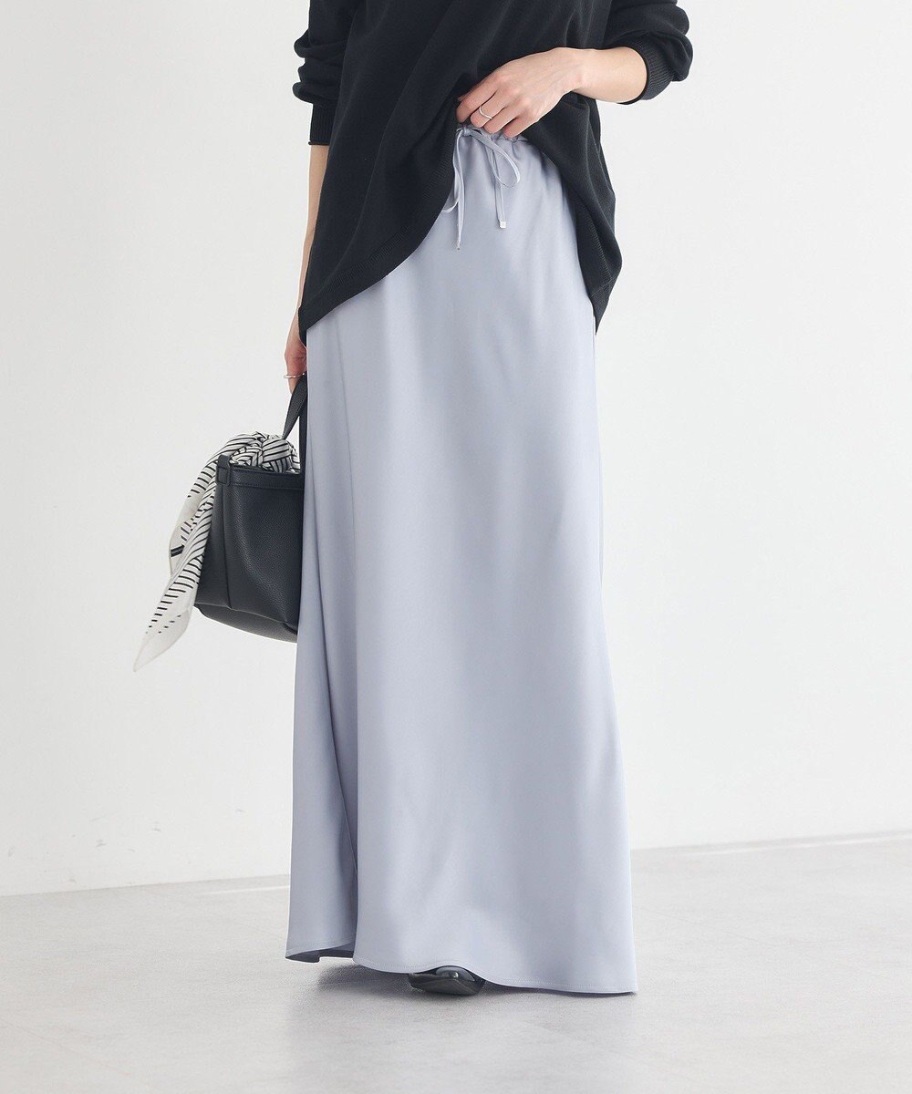 earth music&ecology サテンフリルマーメイドスカート 