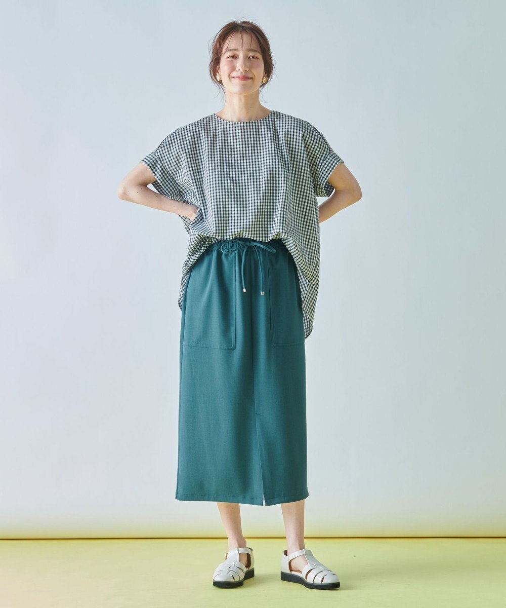 ANY 【接触冷感/UVケア/ウエストゴム/洗濯機可能】イージケアタイトスカート 