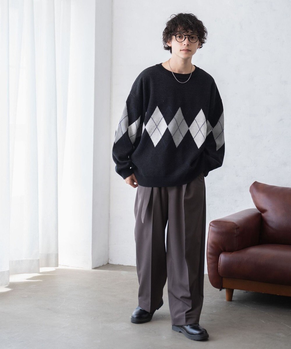 WEGO ルーズフィット総柄プルオーバー 