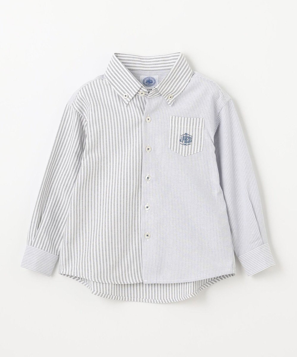 J.PRESS KIDS 【100-130cm】オックスフォード ストライプコンビシャツ 