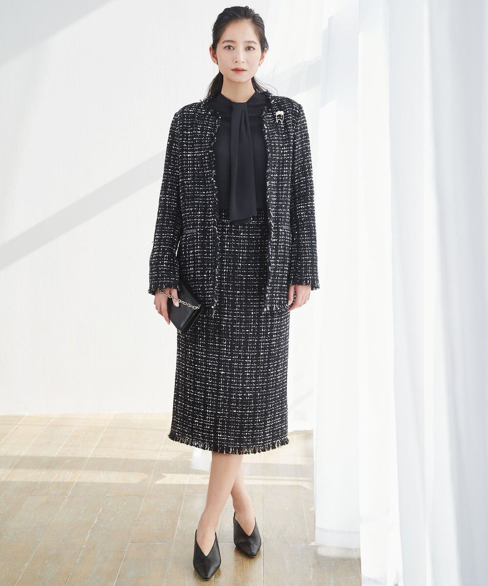 ICB 【WEB限定カラーあり・速乾・洗える】BackSatinAmunzen スカーフタイブラウス 