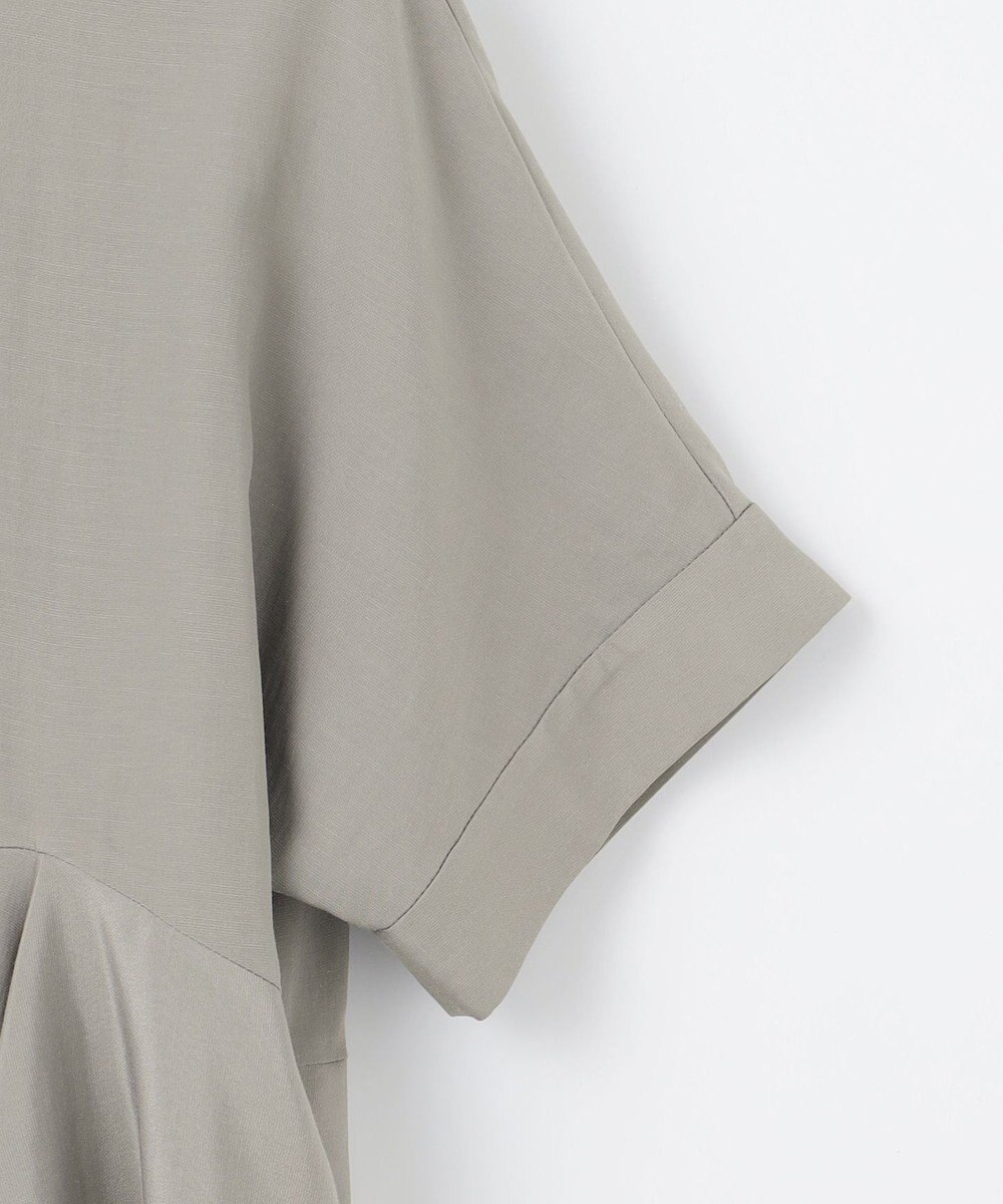 自由区 【洗える】ソフトリネンペプラム ブラウス 