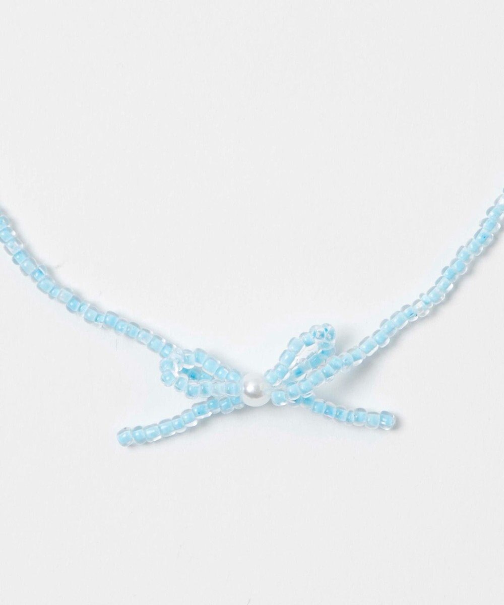 WEGO Lカラービーズリボンネックレス 