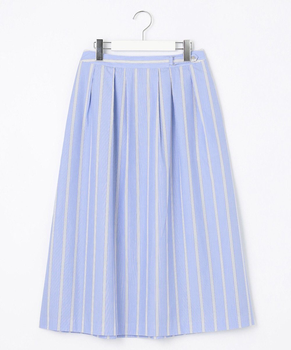 J.PRESS LADIES S 【洗える】 セルロース タイプライター ストライプ フレアー スカート 