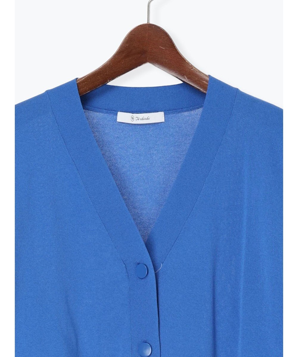 Te chichi 14G綿ポリVネックカーディガン 