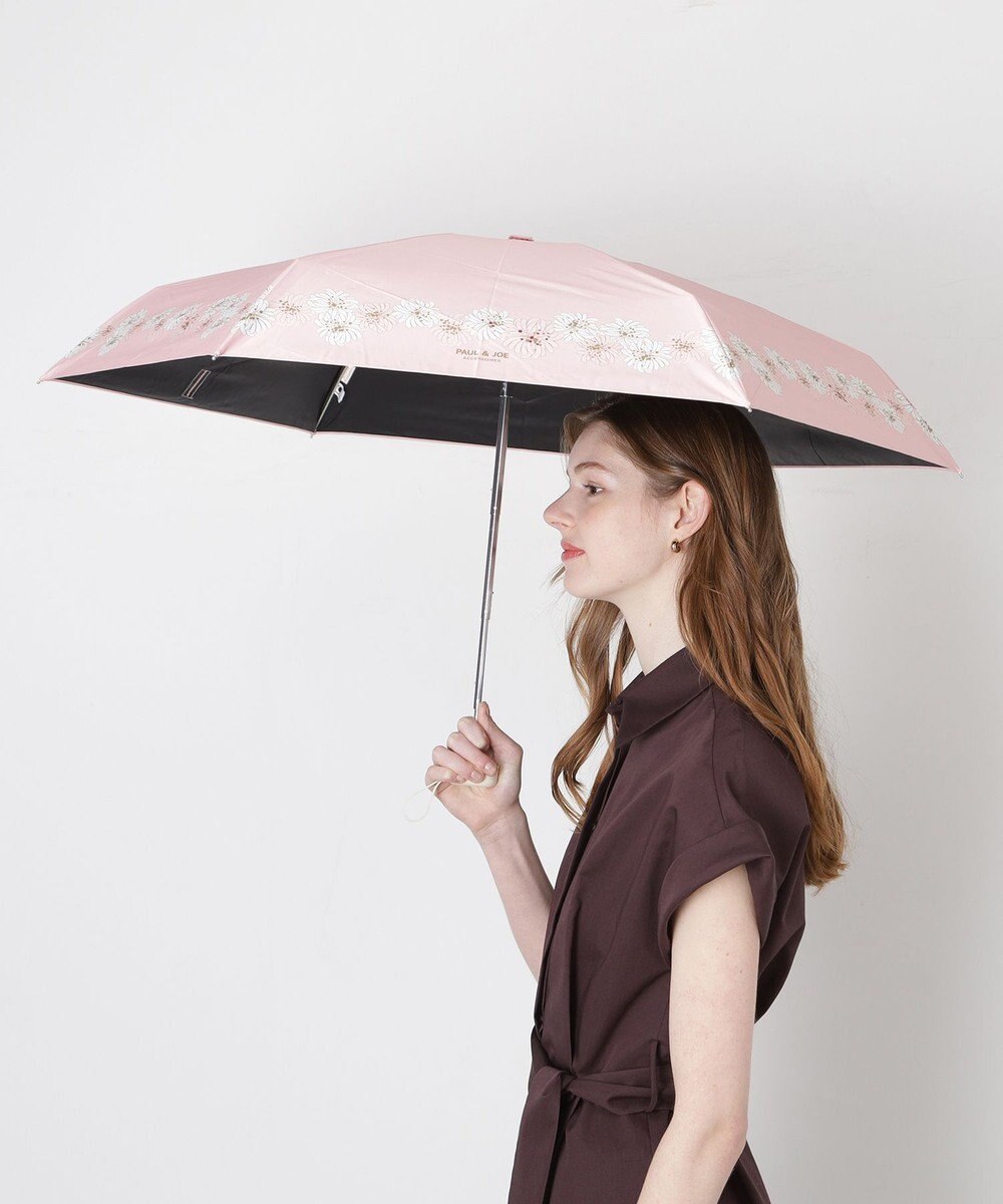 MOONBAT 【WEB限定/一級遮光99.99%】晴雨兼用折りたたみ日傘 ポール&ジョー(PAUL & JOE ACCESSOIRES)クリザンテーム/バイカラー 雨の日OK 遮熱 簡単開閉 UV 晴雨兼用 