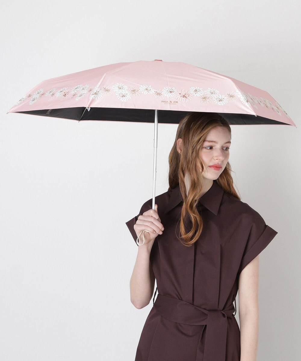 MOONBAT 【WEB限定/一級遮光99.99%】晴雨兼用折りたたみ日傘 ポール&ジョー(PAUL & JOE ACCESSOIRES)クリザンテーム/バイカラー 雨の日OK 遮熱 簡単開閉 UV 晴雨兼用 