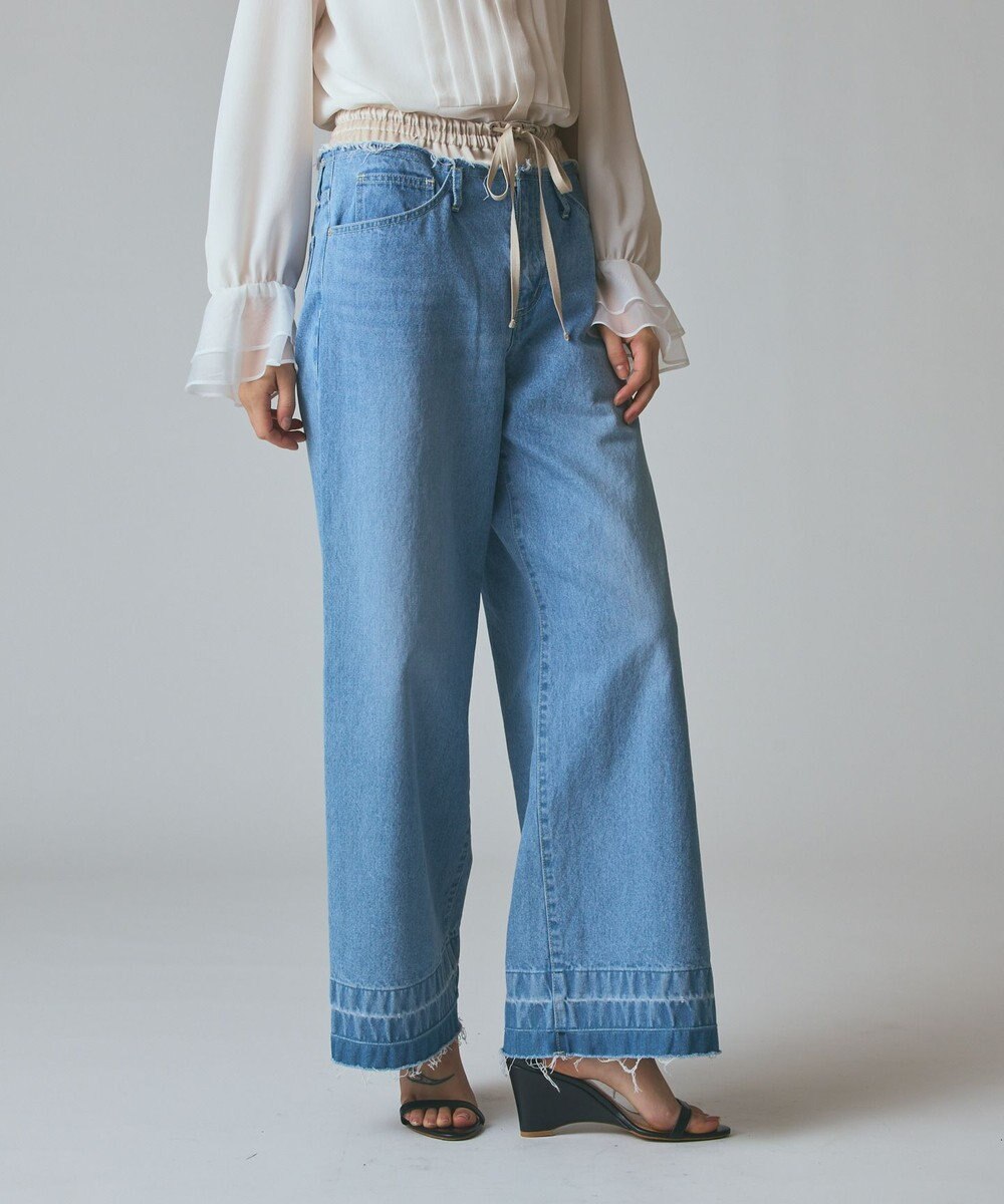 GRACE CONTINENTAL コンビデニムイージーパンツ 