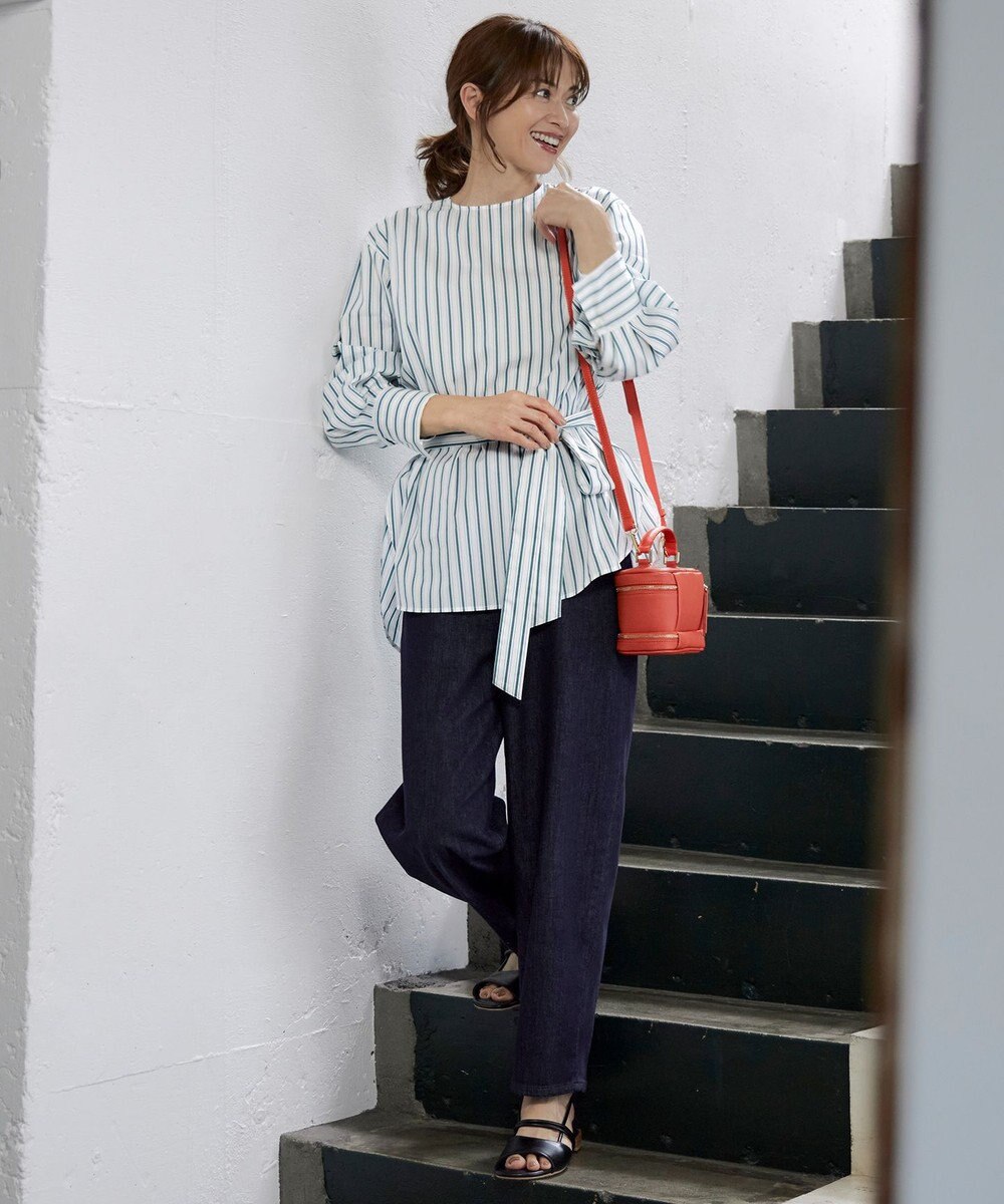 自由区 S 【洗える】ウスカルデニム カーブパンツ 