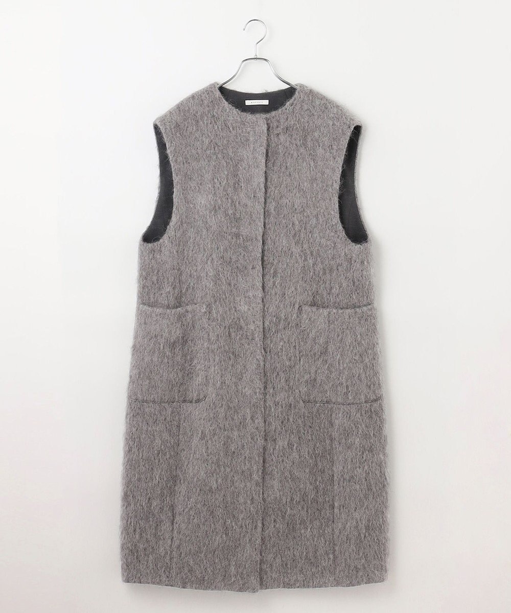 #Newans ロングコクーンファーベスト 