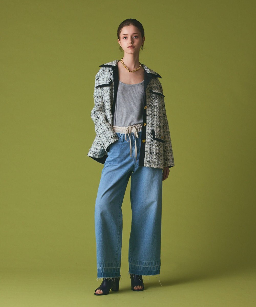 GRACE CONTINENTAL コンビデニムイージーパンツ 