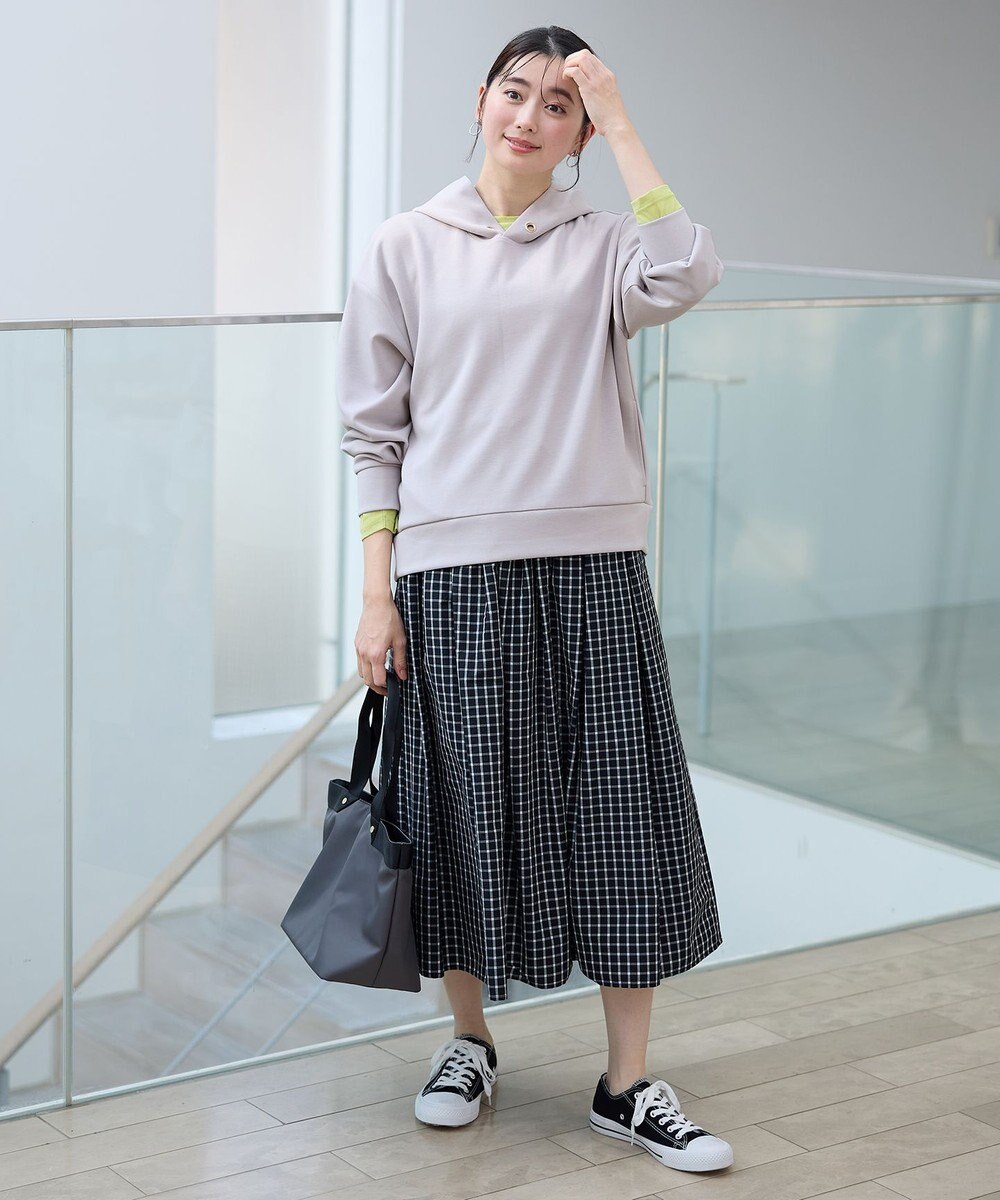 ANY L 【ウエストゴム】タックギャザーフレアスカート 