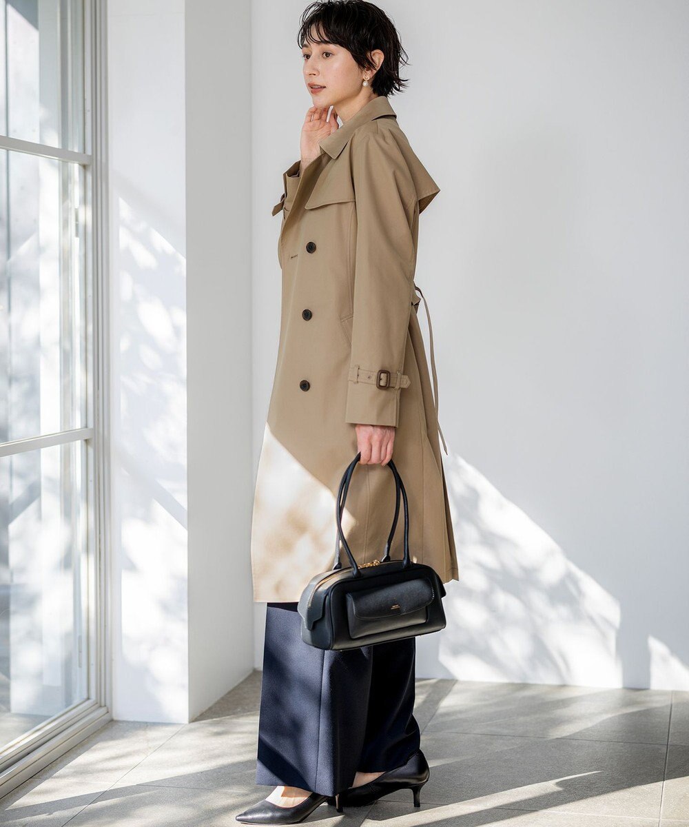 23区 エアータンブラー TCギャバジン ロング トレンチコート 