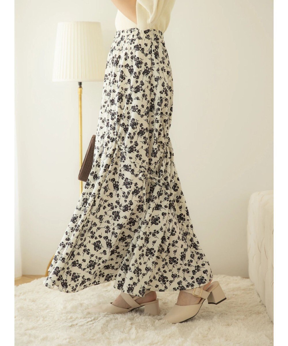 earth music&ecology ドロストギャザーフレアスカート 