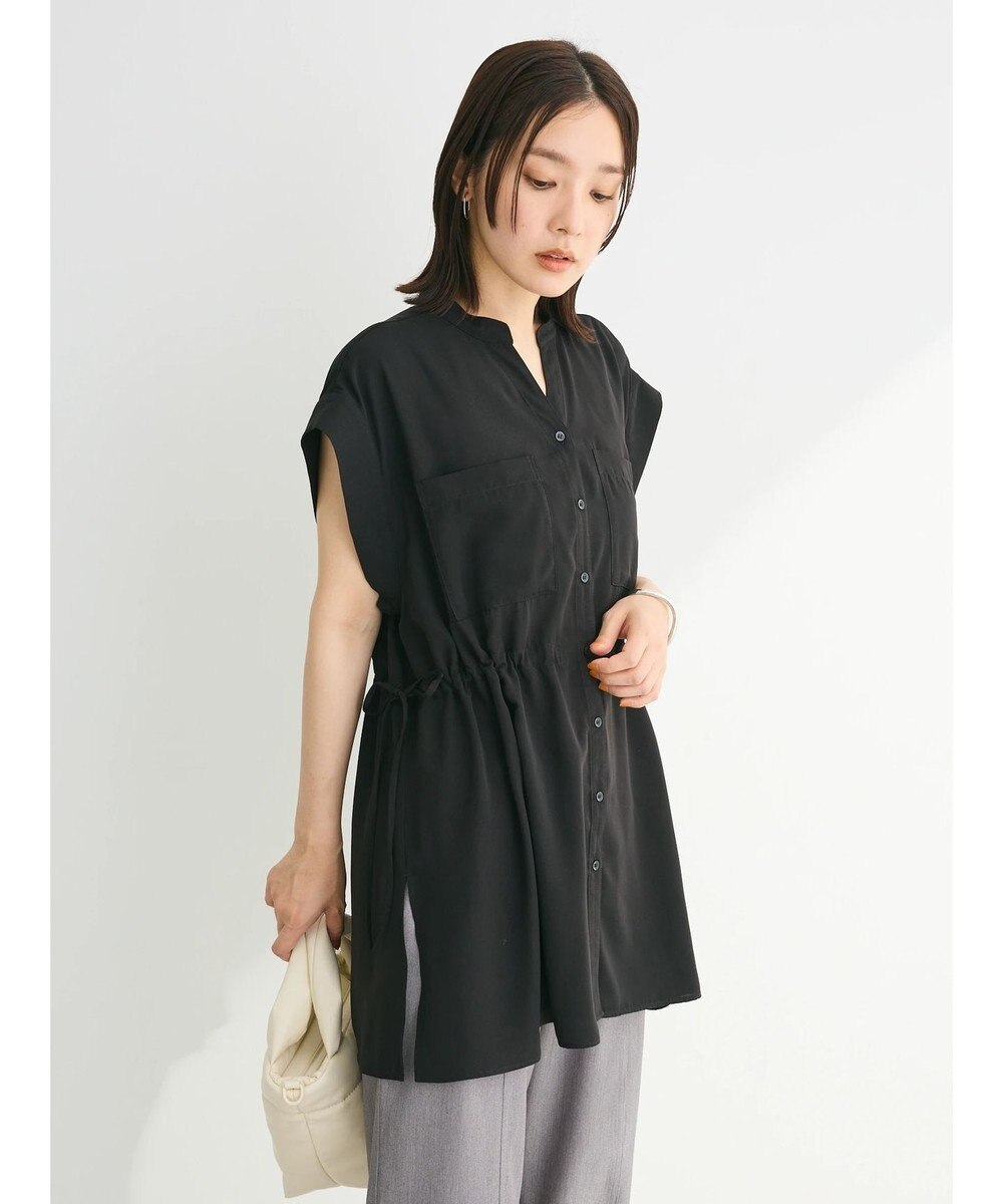Green Parks ウエストドロストフレンチスリーブチュニック 