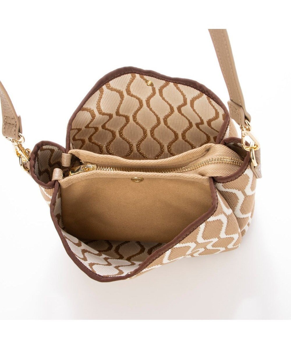 UNBILLION カシュカシュ cachecache / 柄アソートジャガード三つ口ショルダーバッグ 