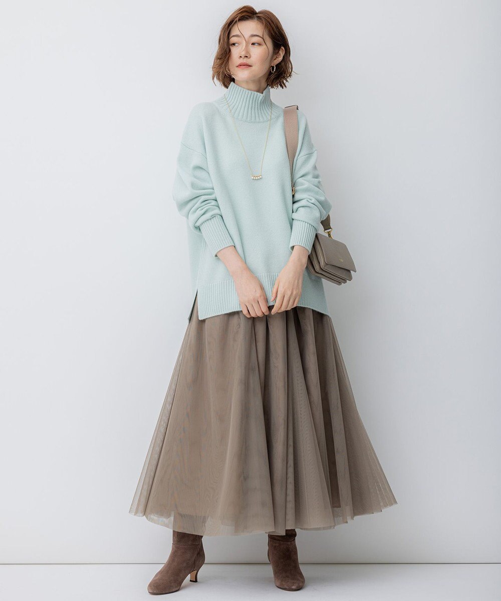 23区 【洗える】ウールカシミヤ ハイネック ニット 