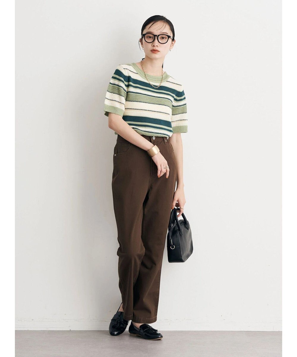 earth music&ecology カラーフレアパンツ 