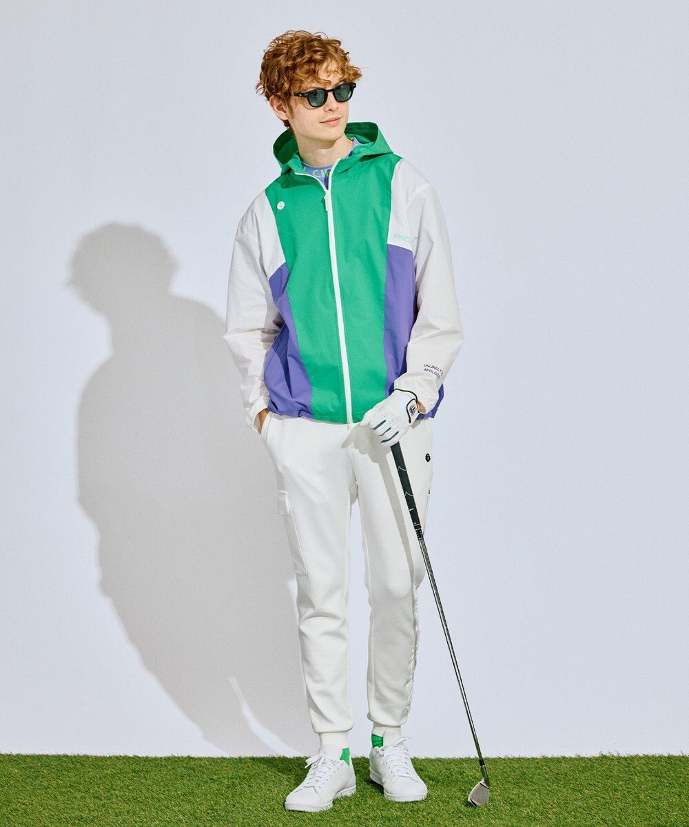 PW CIRCULUS 【撥水加工/ストレッチ】【MEN】カラーブロッキング ブルゾン  ゴルフ 