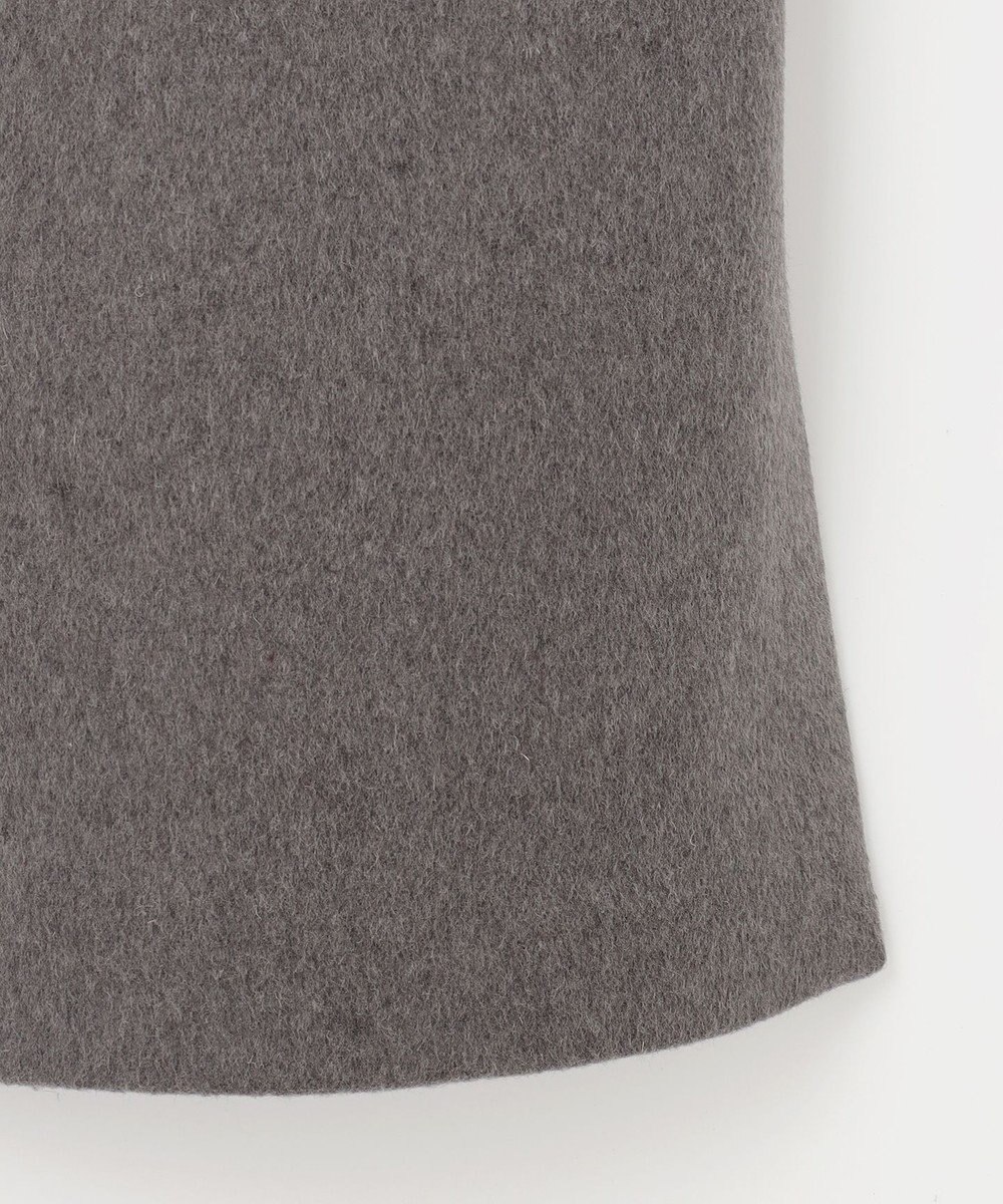 ANY 【防風裏地】ウールブレンドノーカラーコート 