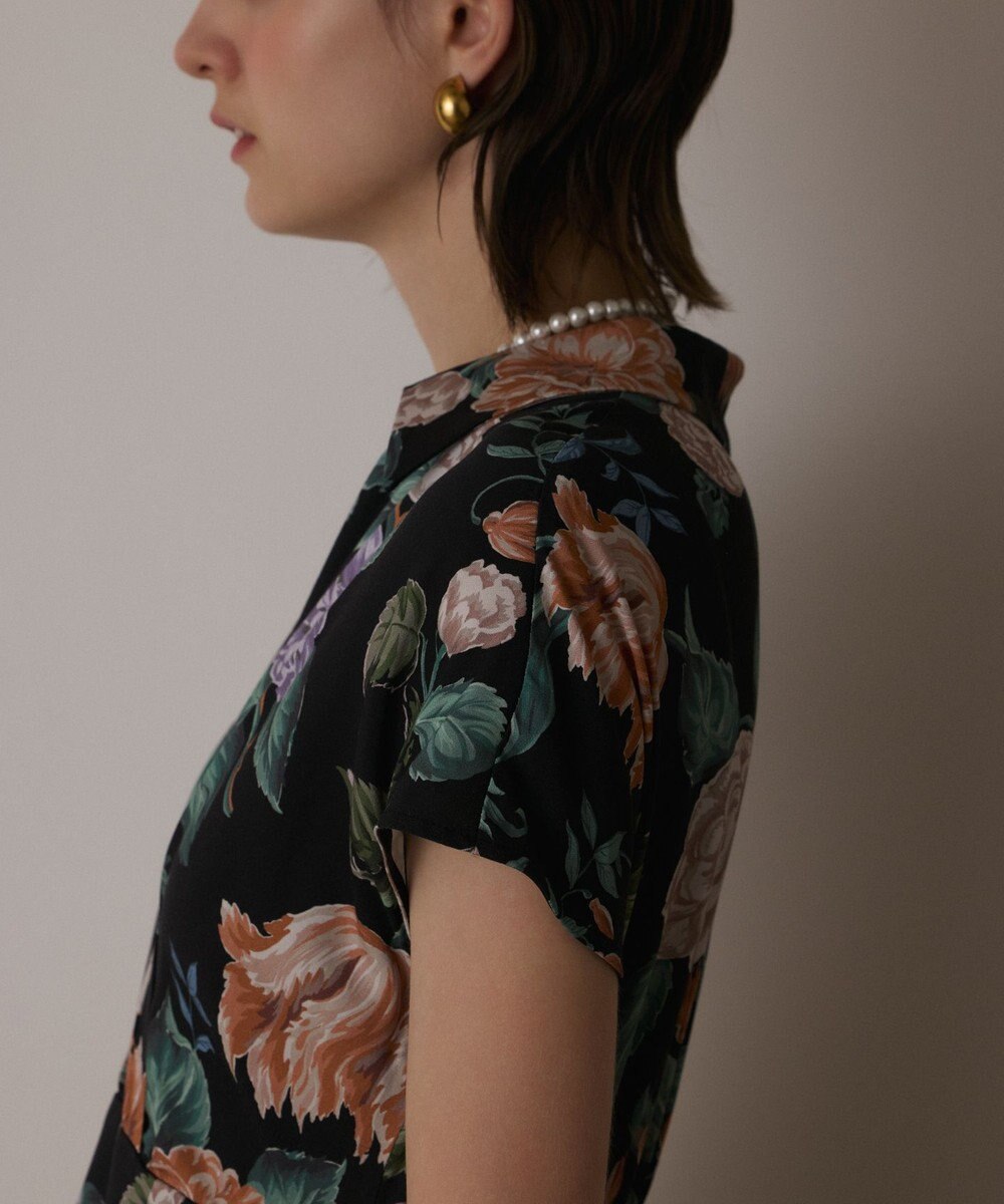 GRACE CONTINENTAL アンティークフラワープリントワンピース 