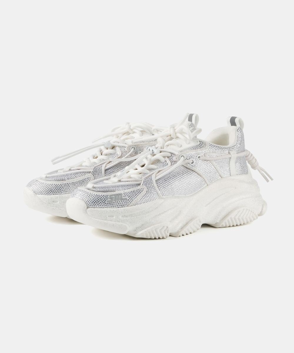 STEVE MADDEN VAULT 2R ボリュームソール ラインストーンスニーカー 
