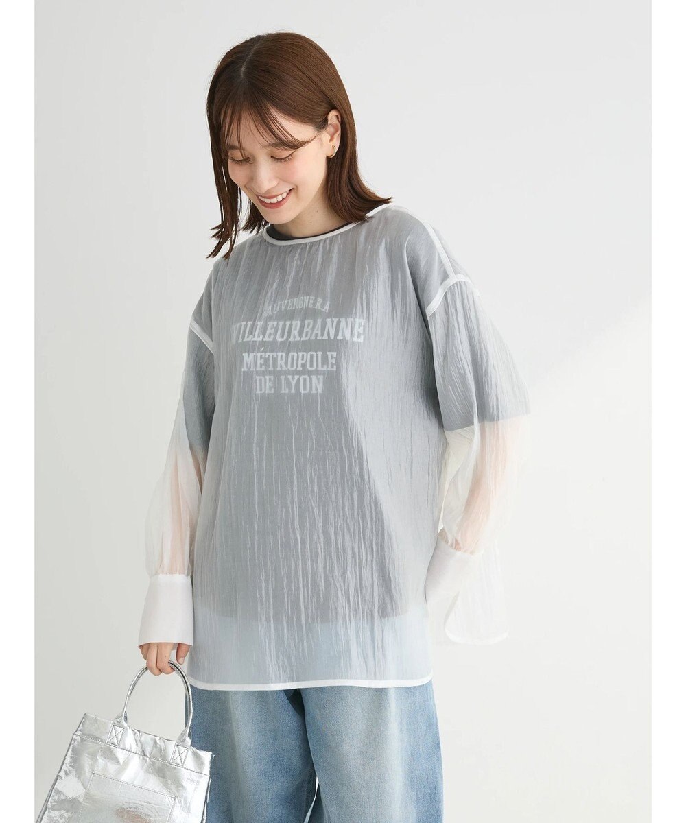 Green Parks ・ＥＬＥＮＣＡＲＥ　ＤＵＥ　２ｗａｙシアーブラウス 