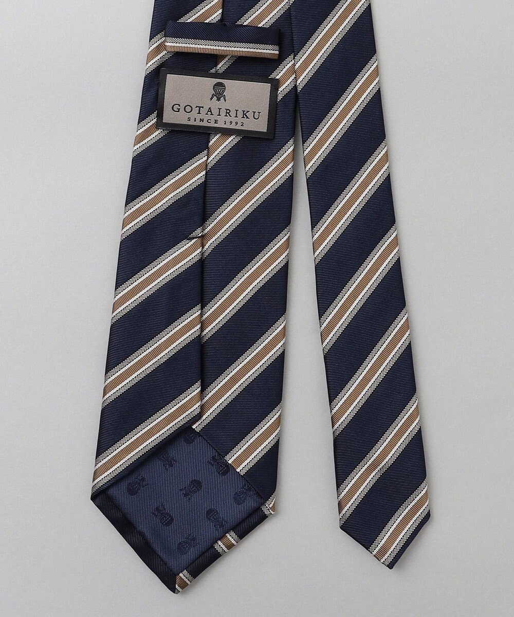 GOTAIRIKU  GOTAIRIKU別注【日本製】シルク ネクタイ_レジメンタル柄 