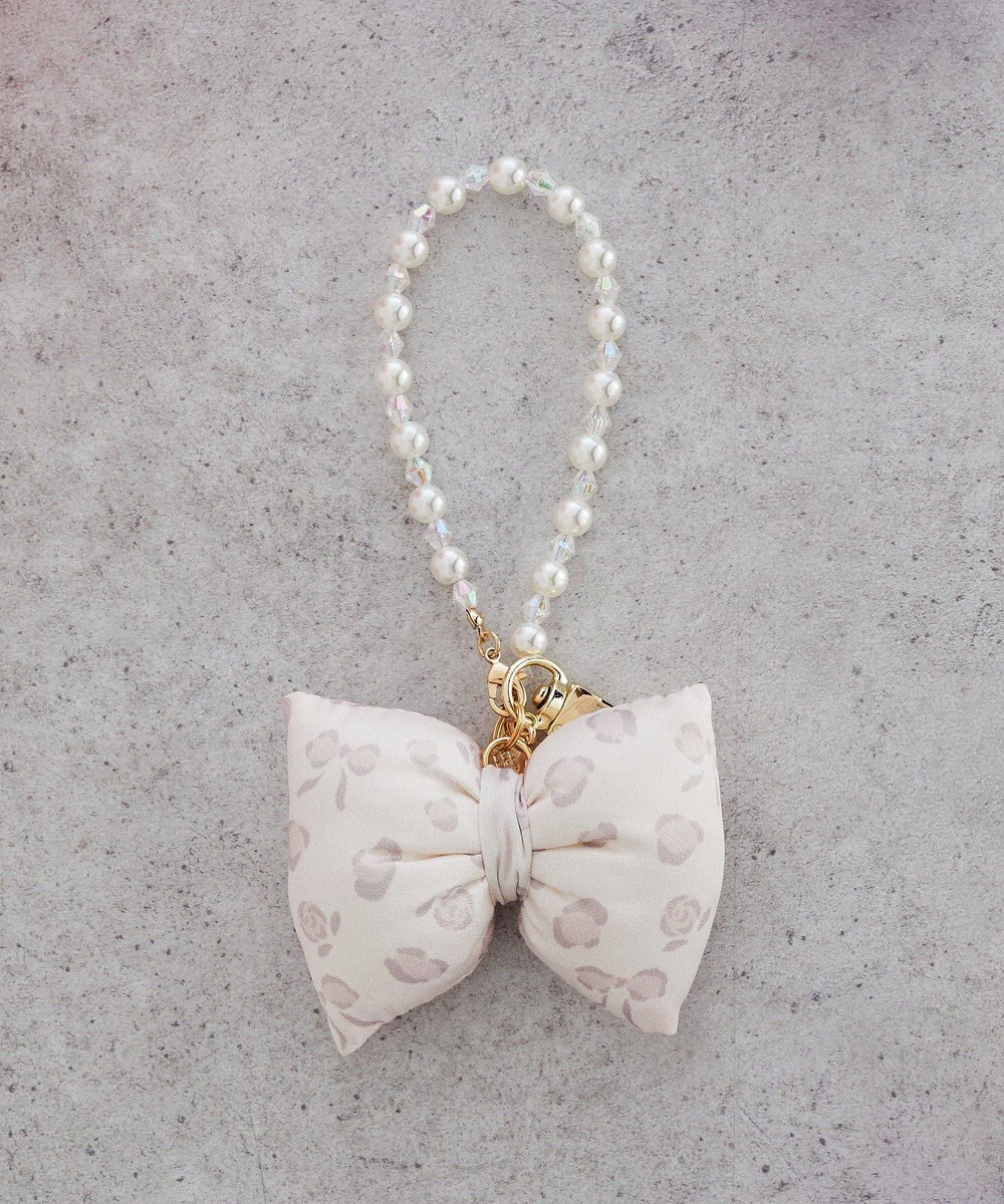 Maison de FLEUR リボンレオパードパールストラップ 