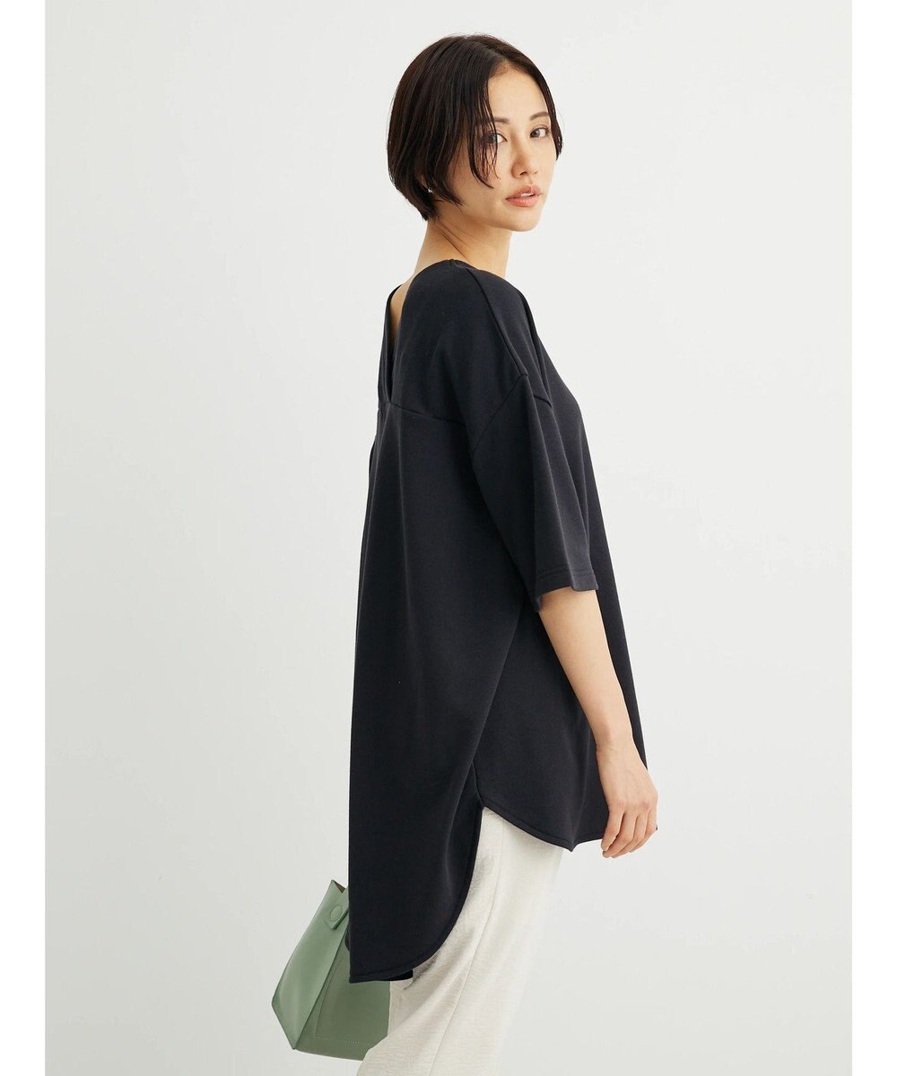 Green Parks ミニ裏毛バックカシュクール半袖チュニック 