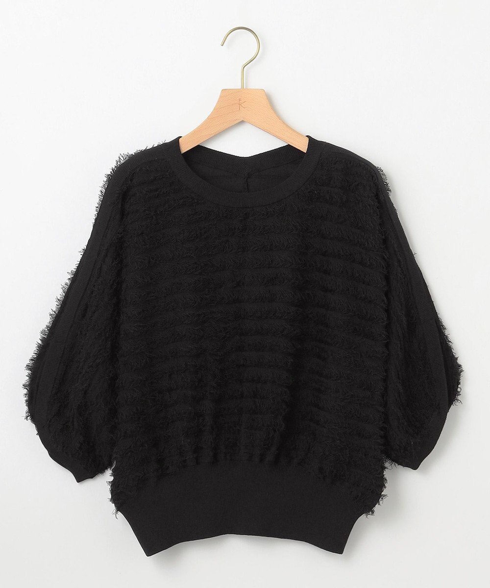 組曲 【WEB限定】カットジャガードドルマンスリーブ ニット 