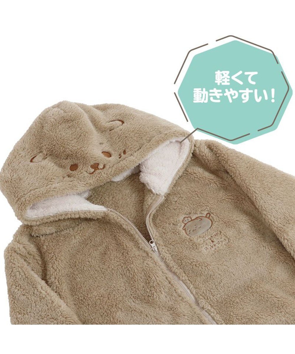 しろたん しろもこ パーカー らっこいぬ 《モカ》 大人 S/M/L/XL/ レディース ユニセックス ジュニア ルームウェア 部屋着 ジップパーカー  フード付き あったか ふわふわ もこもこ 秋冬 防寒 あざらし アザラシ かわいい キャラクター, ベージュ, Ｓサイズ