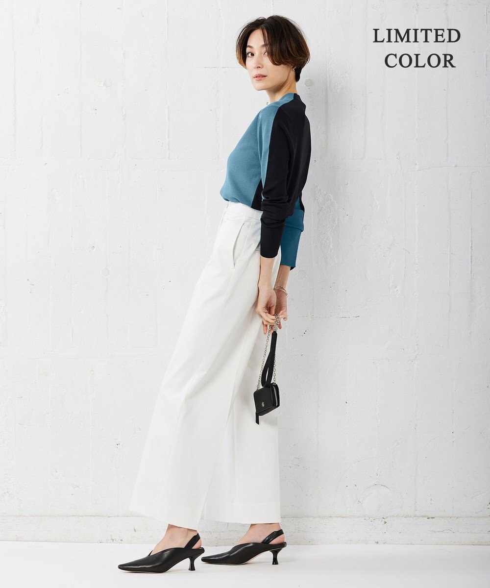 ICB 【洗える】 シンセティックフルニードル Vネックプルオーバー 