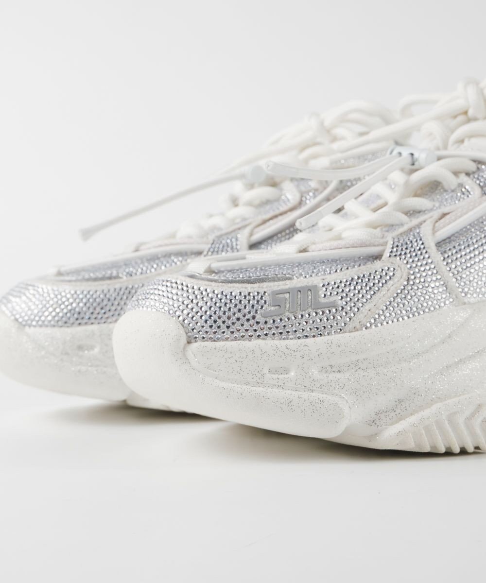 STEVE MADDEN VAULT 2R ボリュームソール ラインストーンスニーカー 