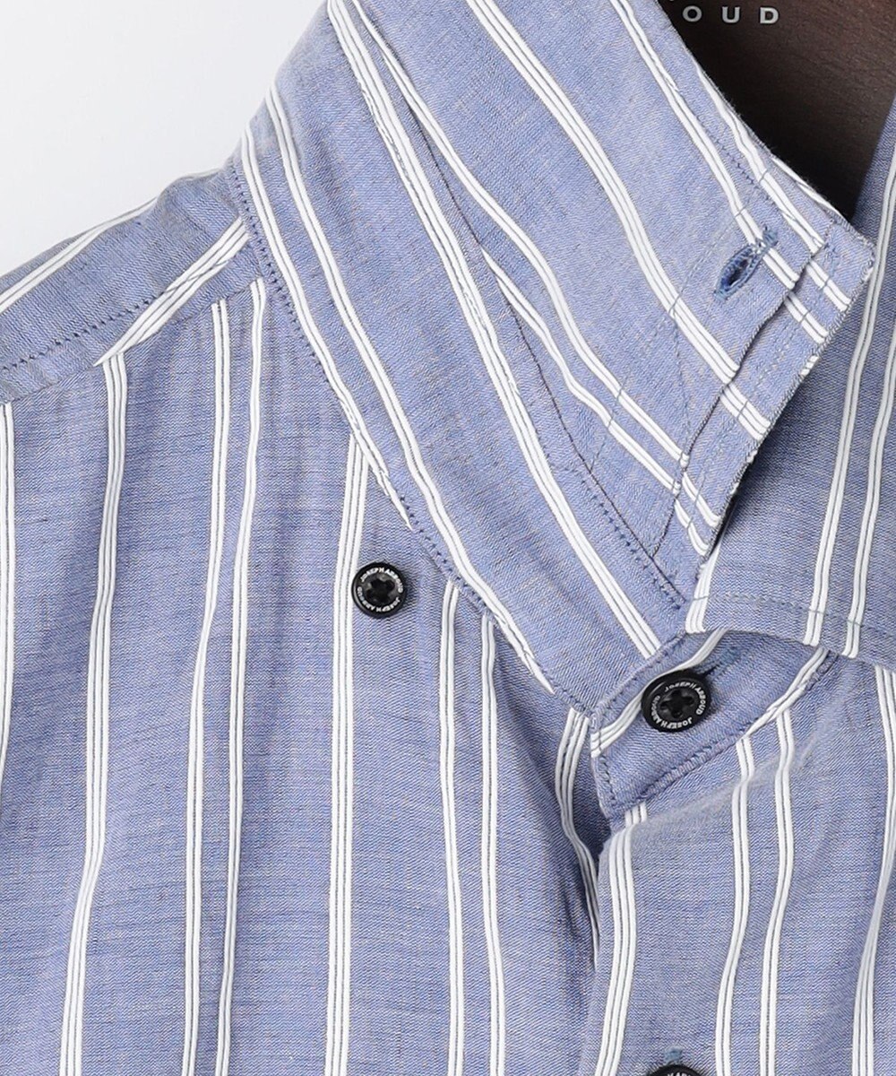 JOSEPH ABBOUD 【キングサイズ・清涼・リネンブレンド】コットンリネン ボイルコード　半袖 シャツ 