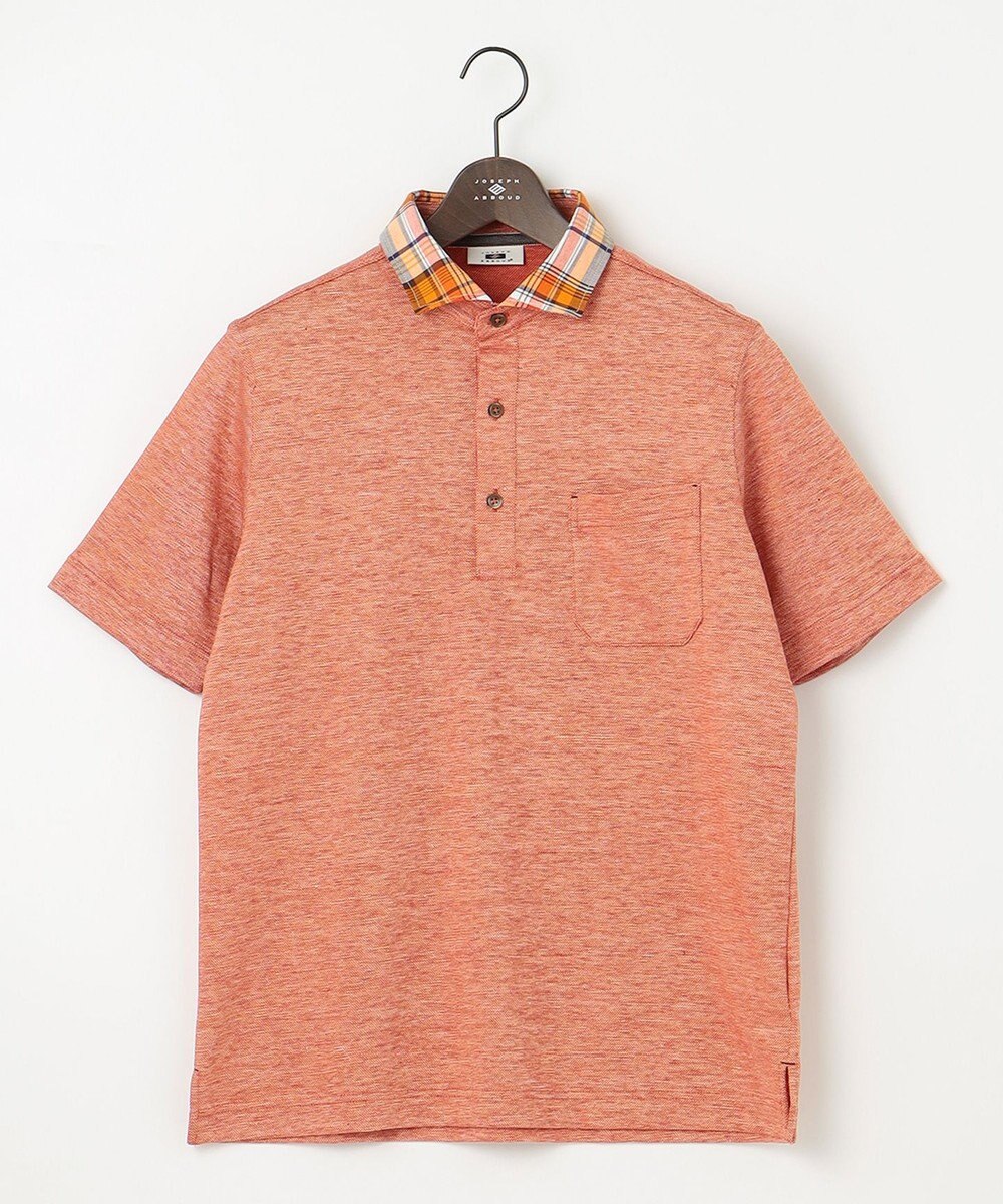 JOSEPH ABBOUD 【吸水速乾】リネンハニカム ポロシャツ 