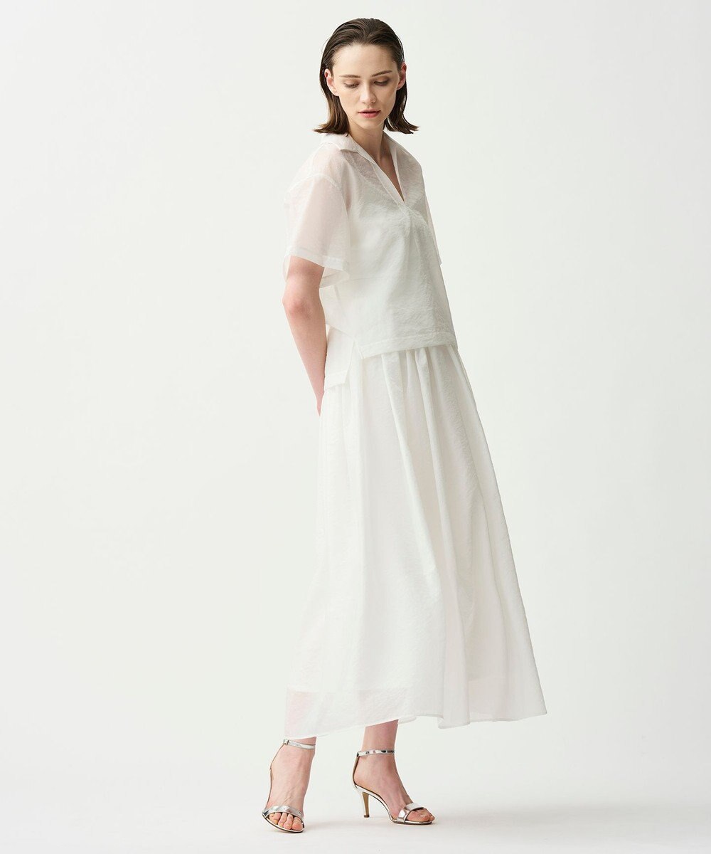 uncrave シアー オーガンジー フレア スカート 