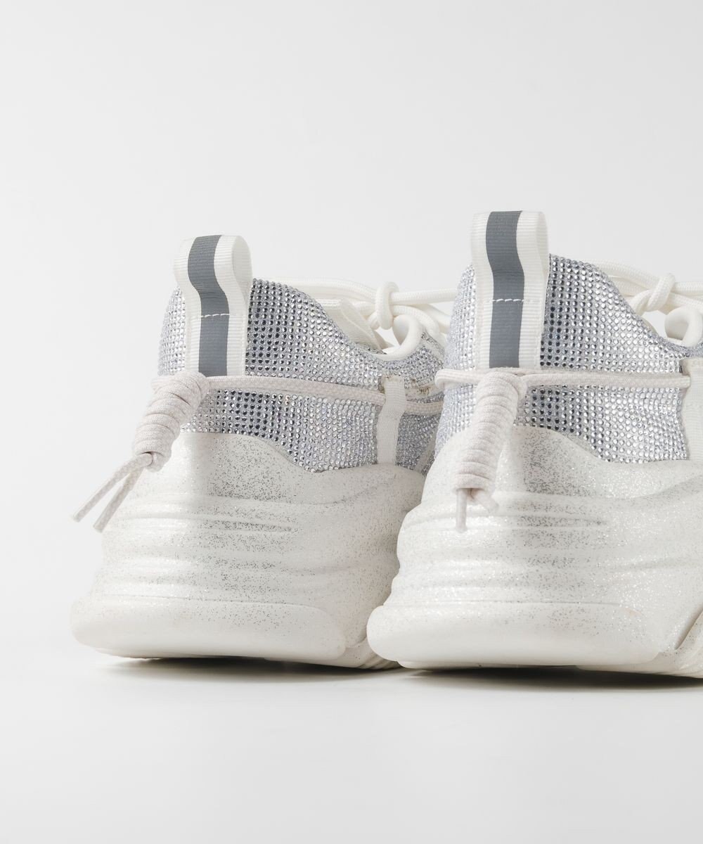 STEVE MADDEN VAULT 2R ボリュームソール ラインストーンスニーカー 