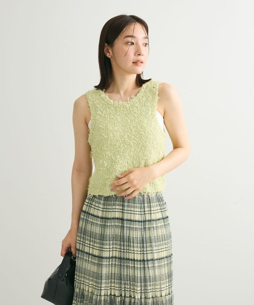 Green Parks ・ｓｗｉｎｇ　ｂｙ　２ｗａｙチュールヤーンベスト 