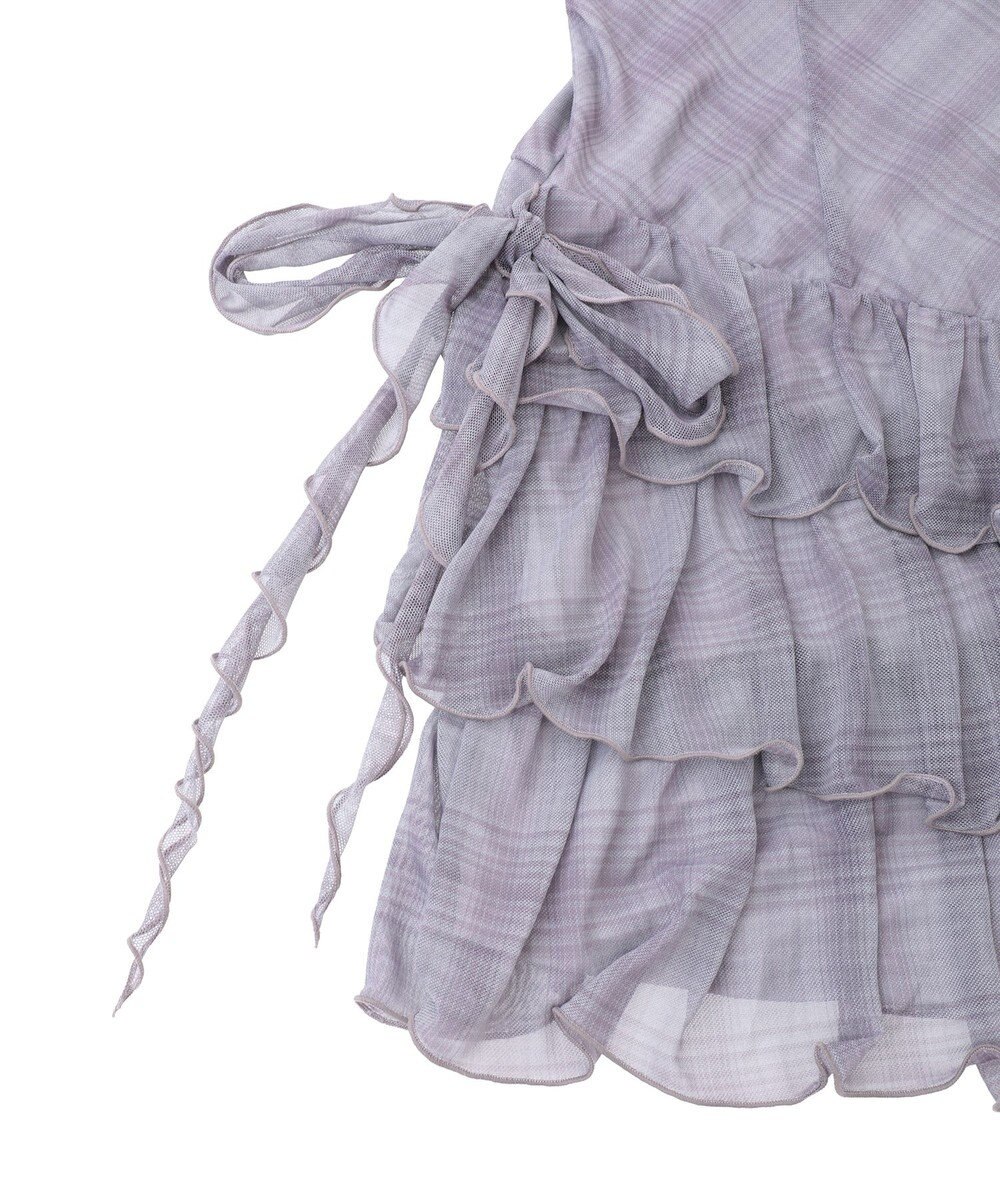 earth music&ecology フロントリボンチェックミニキャミワンピース 