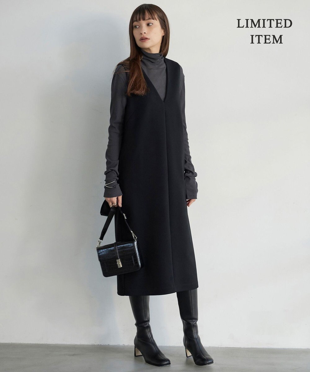 ICB L 【WEB限定・洗える】 コットンダンボール ジャンパースカート ワンピース 