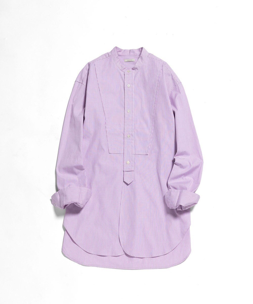 LENO  CANDY STRIPE BAND COLLAR  SHIRTS / ストライプバンドカラーシャツ 
