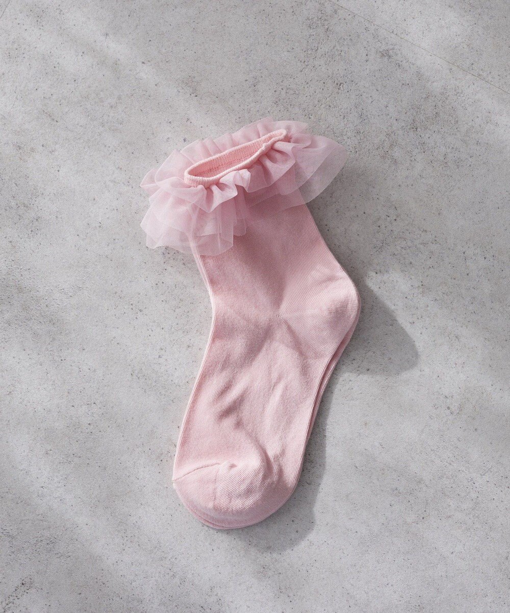 Maison de FLEUR チュールボリュームフリルソックス 