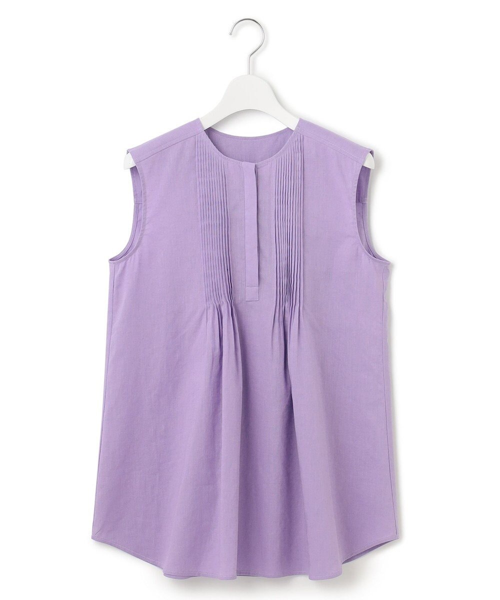 23区 【SLOW/洗える】リネンコットン ノースリーブブラウス 