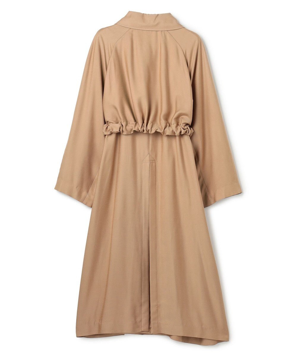 BEIGE， COBURN / シルク混ロングステンカラーコート 