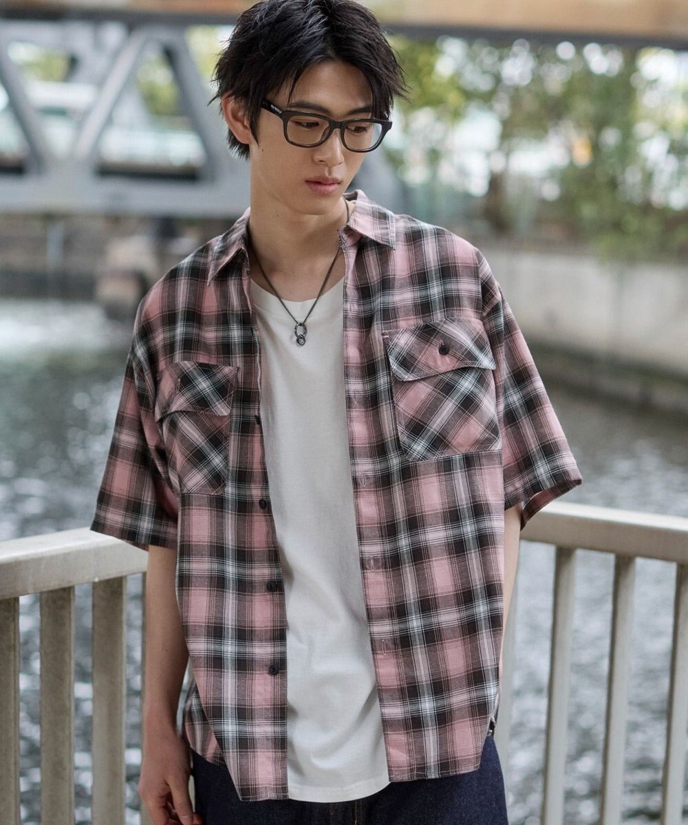 WEGO オンブレチェックシャツ（SS） 