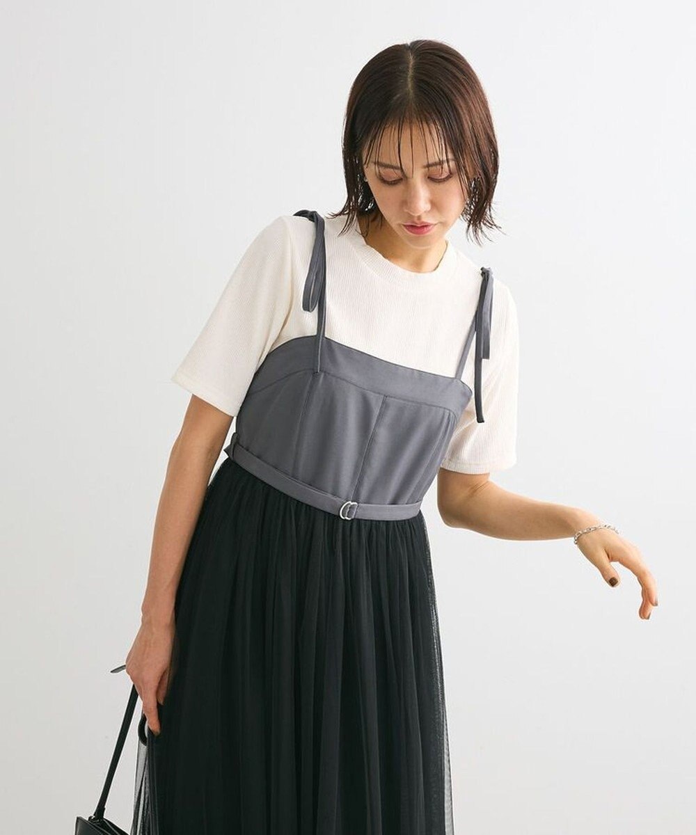 Green Parks ・ＥＬＥＮＣＡＲＥ　ＤＵＥ　チュールドッキングワンピ 