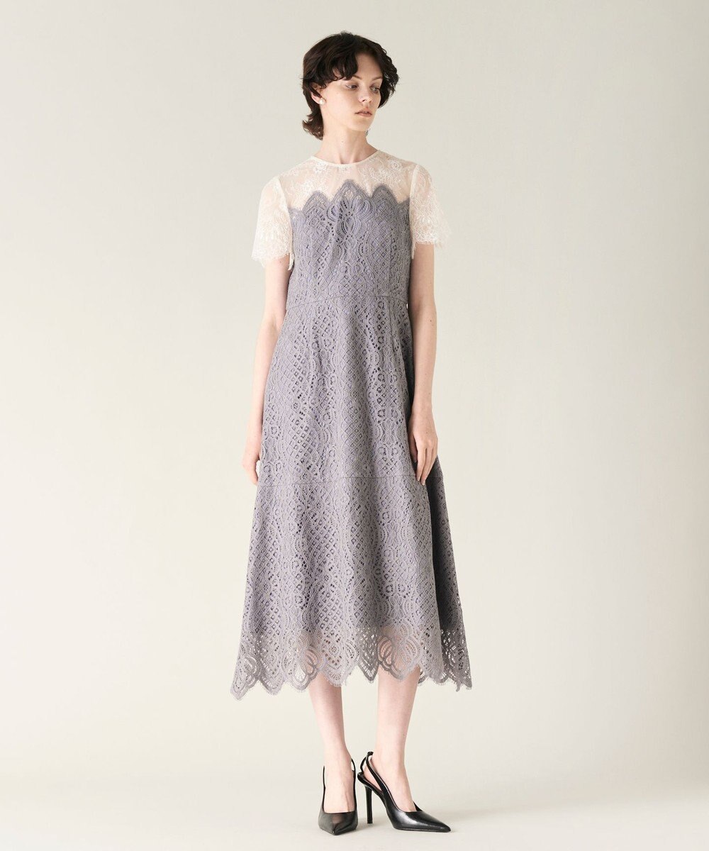 GRACE CONTINENTAL レース切替フレアドレス 