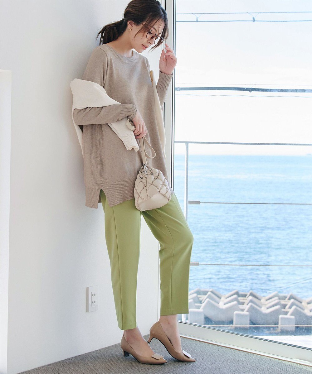 Tiaclasse 【安田美沙子さん着用・選べる2type・洗える】もちニットチュニック 